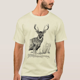 T-shirt Position de cerfs communs