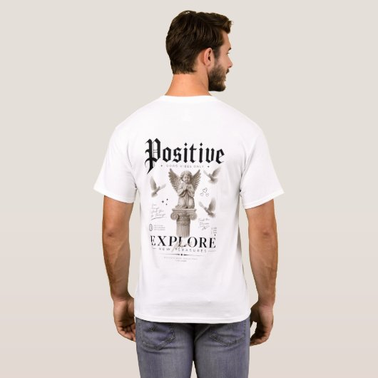 T-Shirt Positive Explore Imprimé au Dos (Dos entier)