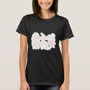 T-shirt Positivité du rayonnement - Pastel minimal manuscr