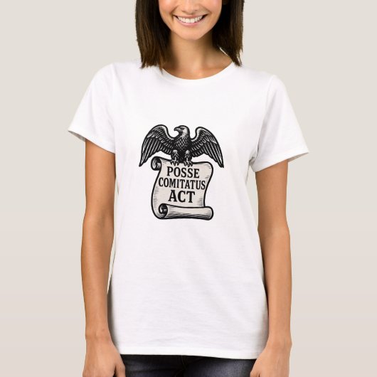T-shirt Posse Comitatus Act Eagle Scroll (Devant)