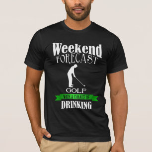 T-shirt Possibilité de golf de prévision de week-end de