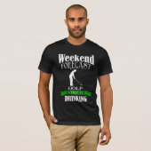 T-shirt Possibilité de golf de prévision de week-end de (Devant entier)