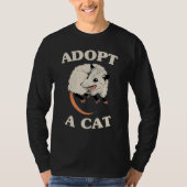 T-shirt Possum Adopt A Cat Cute Opossums Team Trash Vibes (Devant)