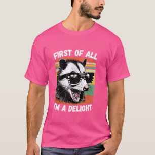 T-shirt Possum D'Abord Je Suis Un Délice Sarcastique En Co