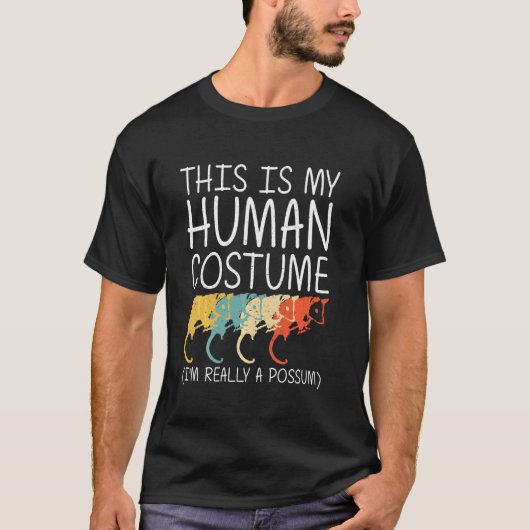 T-shirt Possum Halloween Costume humain Marsupial Gamba Ea (Devant)