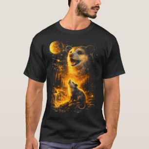 T-shirt Possum hurle à la lune mème vintage 90 drôle