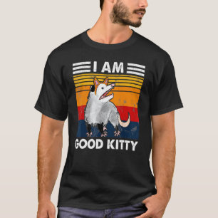 T-shirt Possum Je Suis Bon Chat Faux Chat Rétro Opossum Co