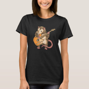 T-shirt Possum Jouer Guitare Lover Cadeau Opossum Guitaris