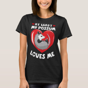 T-shirt Possum Love Rouge Saint Valentin Coeur Opossum Pos