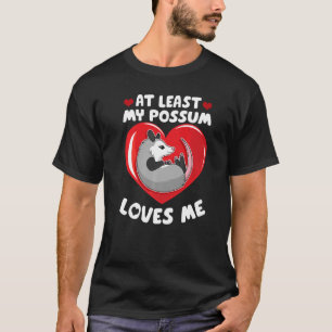 T-shirt Possum Love Rouge Saint Valentin Coeur OpossumP