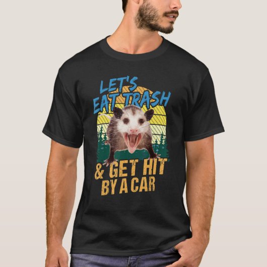 T-shirt Possum Mangeons Trash Possum (Devant)