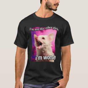 T-shirt Possum Opossum Iu2019m pas comme les autres filles