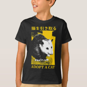 T-shirt Possum vintage Adopter Un Chat Possum Opossum Japo