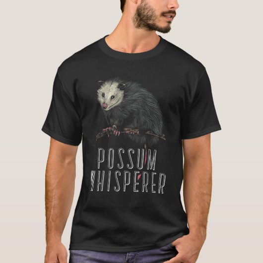 T-shirt Possum Whisperer Street Cat Opossum (Devant)
