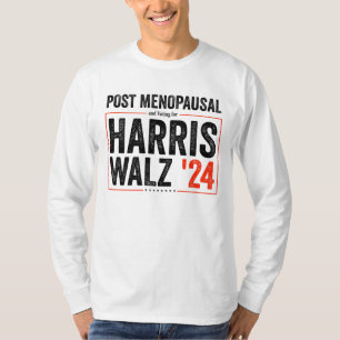 T-shirt Post Menopausal et vote pour Harris Walz '24 USA