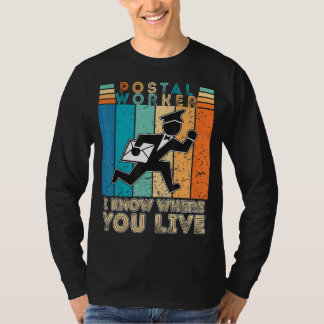 T-shirt Postal Worker Funny Transporteur Mailman Poste Bur