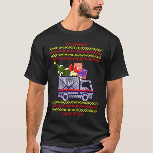 T-shirt Postal Worker Lucky Christmas Mailman Postman (Devant)