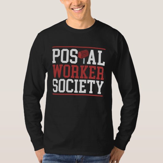 T-shirt Postal Worker Society Mail Lady Delivery Mail Esco (Devant)