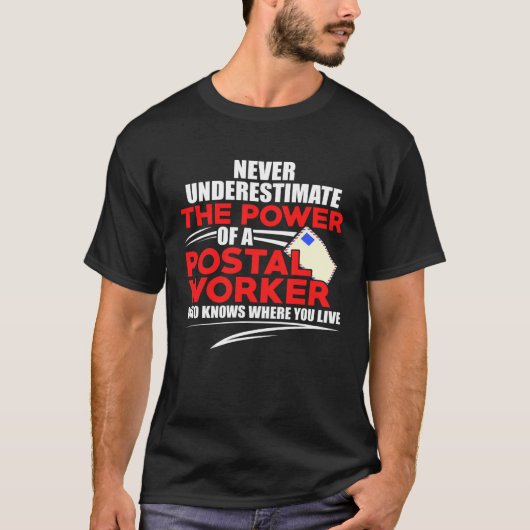 T-shirt Postal Worker Sous-estime Postman Mailman DA1 (Devant)