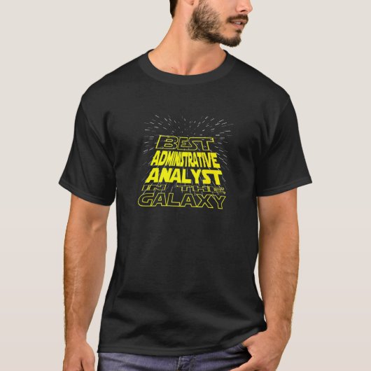 T-shirt Poste d'analyste administratif Cool Galaxy (Devant)