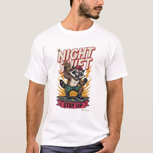 T-shirt poste de nuit (Devant)