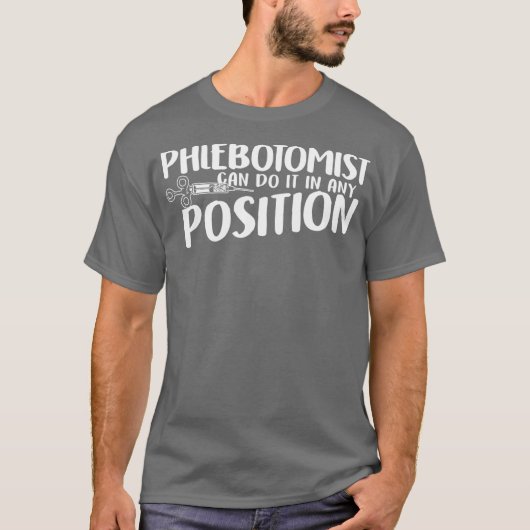 T-shirt Poste de Phlebotomiste Technicien en phlébotomie (Devant)