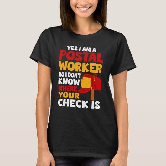 T-shirt Poste de travail Mailman Mail Carrier Poste (Devant)