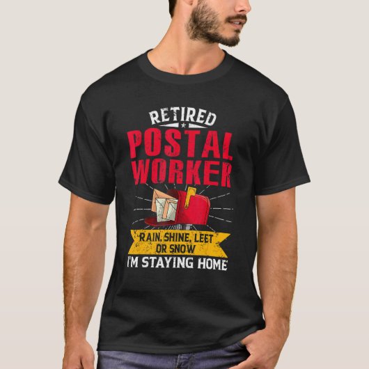 T-shirt Poste retraité Travailleur de la poste Retraite Po (Devant)