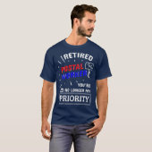 T-shirt Poste retraitée Travailleur de la poste retraité R (Devant entier)