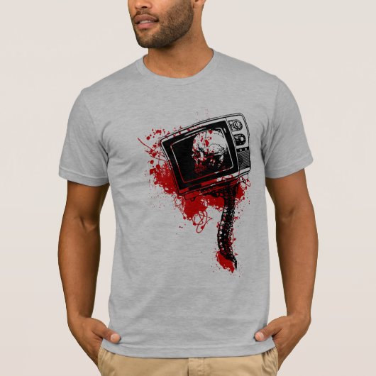 T-SHIRT POSTE TV MORT (Devant)