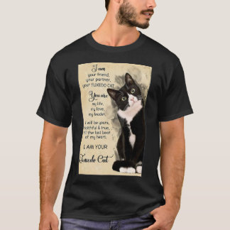 T-shirt Poster d'affiche de chat Tuxedo