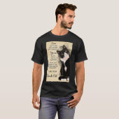 T-shirt Poster d'affiche de chat Tuxedo (Devant entier)