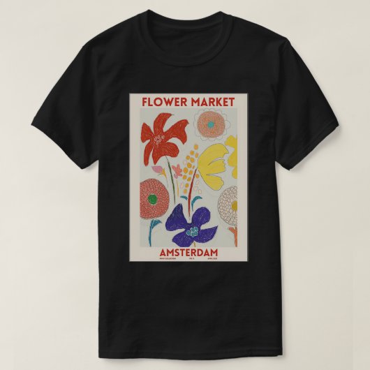 T-shirt Poster d'Amsterdam (Design devant)