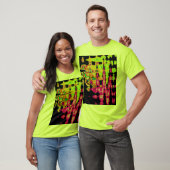 T-shirt Poster d'art Abstrait Neon Glitch Imprimer (Unisexe)