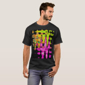 T-shirt Poster d'art Abstrait Neon Glitch Imprimer (Devant entier)