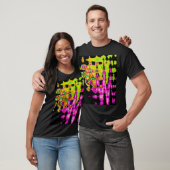 T-shirt Poster d'art Abstrait Neon Glitch Imprimer (Unisexe)