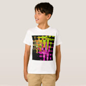 T-shirt Poster d'art Abstrait Neon Glitch Imprimer (Devant entier)