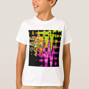 T-shirt Poster d'art Abstrait Neon Glitch Imprimer