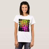 T-shirt Poster d'art Abstrait Neon Glitch Imprimer (Devant entier)