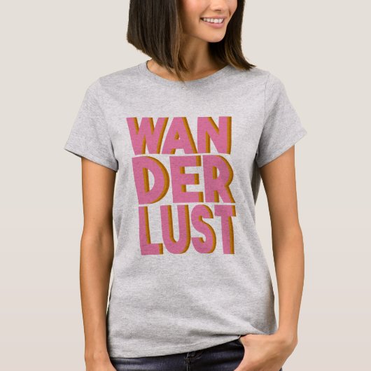 T-shirt Poster d'art mural en rose (Devant)