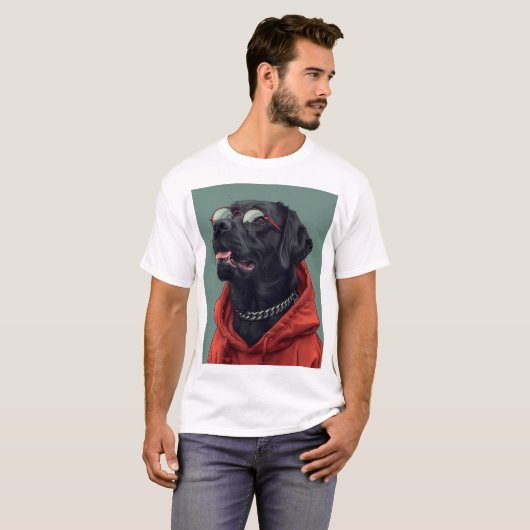 T-shirt poster de animal funky (Devant entier)