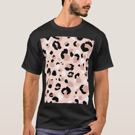T-shirt Poster de animal Léopard Abstrait moderne (Devant)
