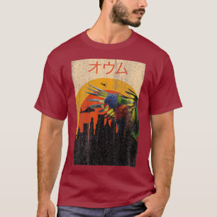 T-shirt Poster de cinéma de style japonais amusant Parrot
