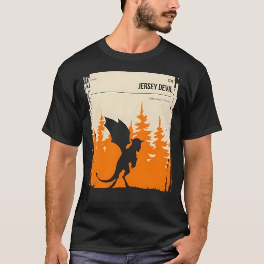 T-shirt Poster de couverture de livre de Jersey Devil Cryp (Devant)