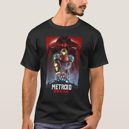T-shirt Poster de jeu Metroid Dread Galactic Group (Devant)