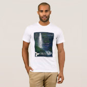 T-shirt Poster de la cascade de l'Oregon (Devant entier)