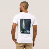 T-shirt Poster de la cascade de l'Oregon (Dos entier)