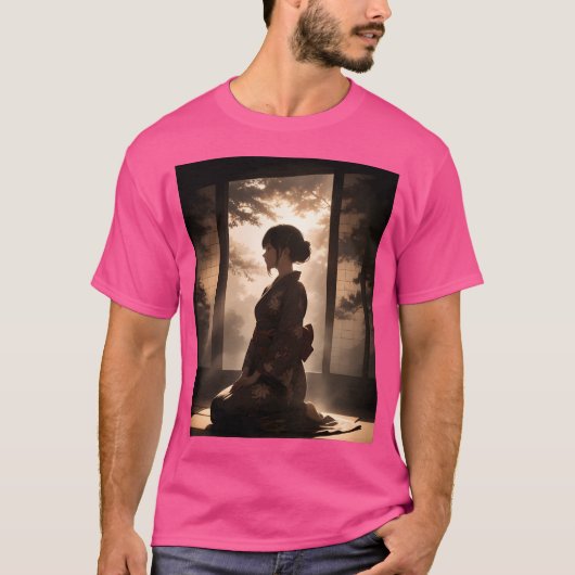 T-shirt Poster de la fille Anime (Devant)
