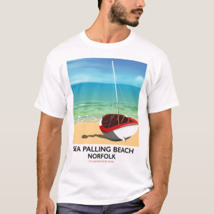 T-shirt Poster de la plage Sea Palling Beach Norfolk