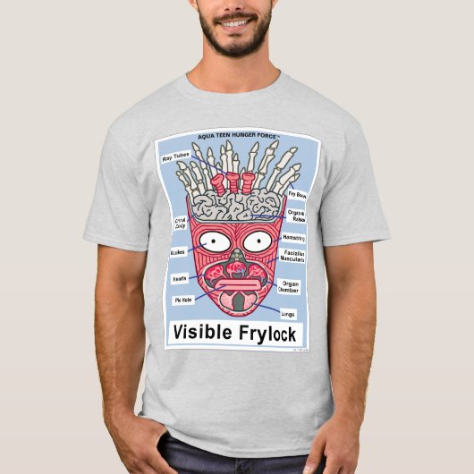 T-shirt Poster de l'Aqua Ado Hunger Force Visible Frylock (Devant)